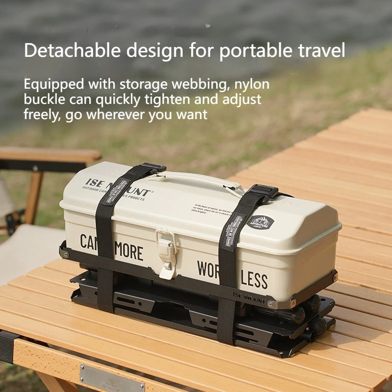 Camping Table All-in-One Foldable Design with Light Mount Expandable Base for Easy Outdoor Cooking Portable Picnic Essentials