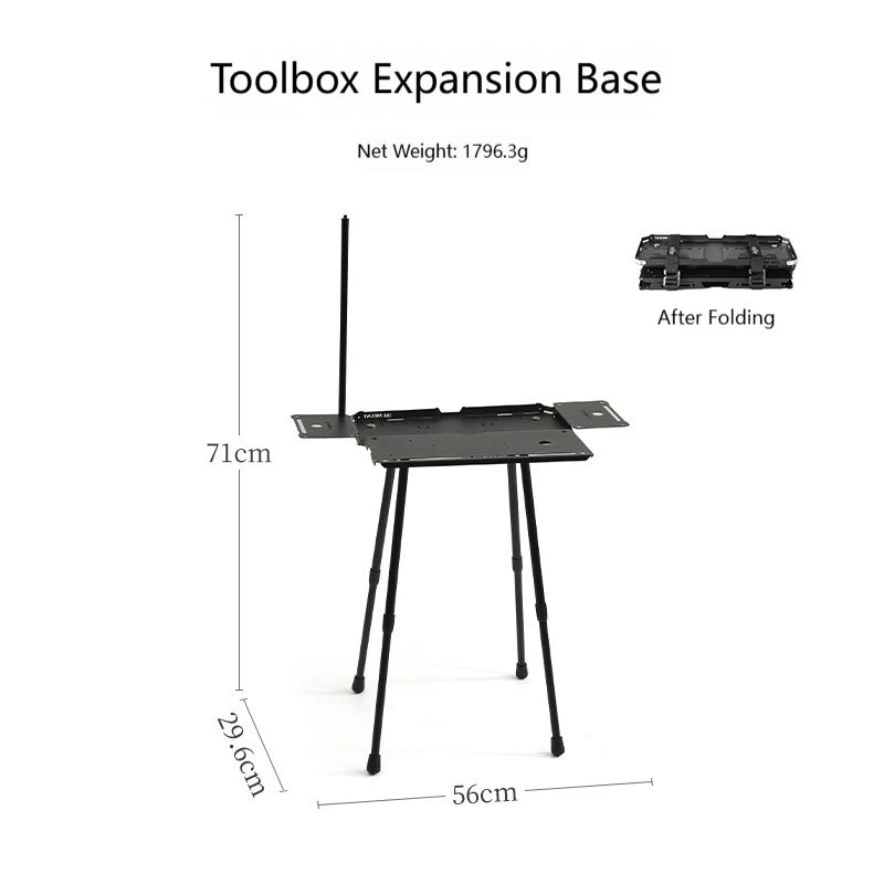 Camping Table All-in-One Foldable Design with Light Mount Expandable Base for Easy Outdoor Cooking Portable Picnic Essentials
