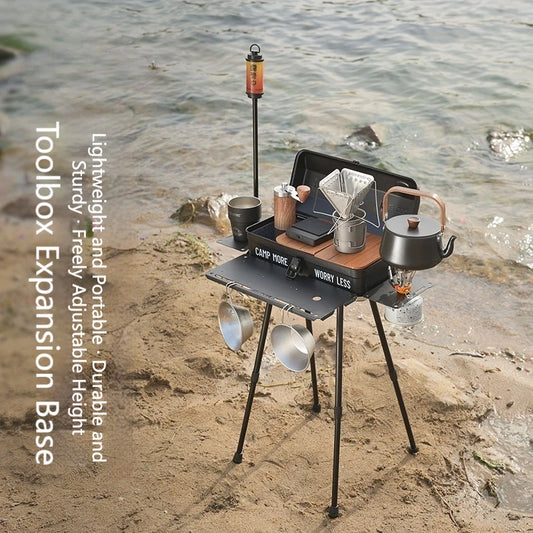 Camping Table All-in-One Foldable Design with Light Mount Expandable Base for Easy Outdoor Cooking Portable Picnic Essentials